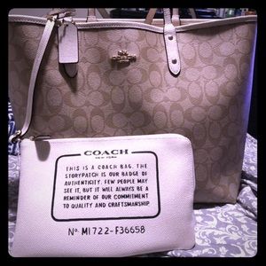 Coach reversible tote bag